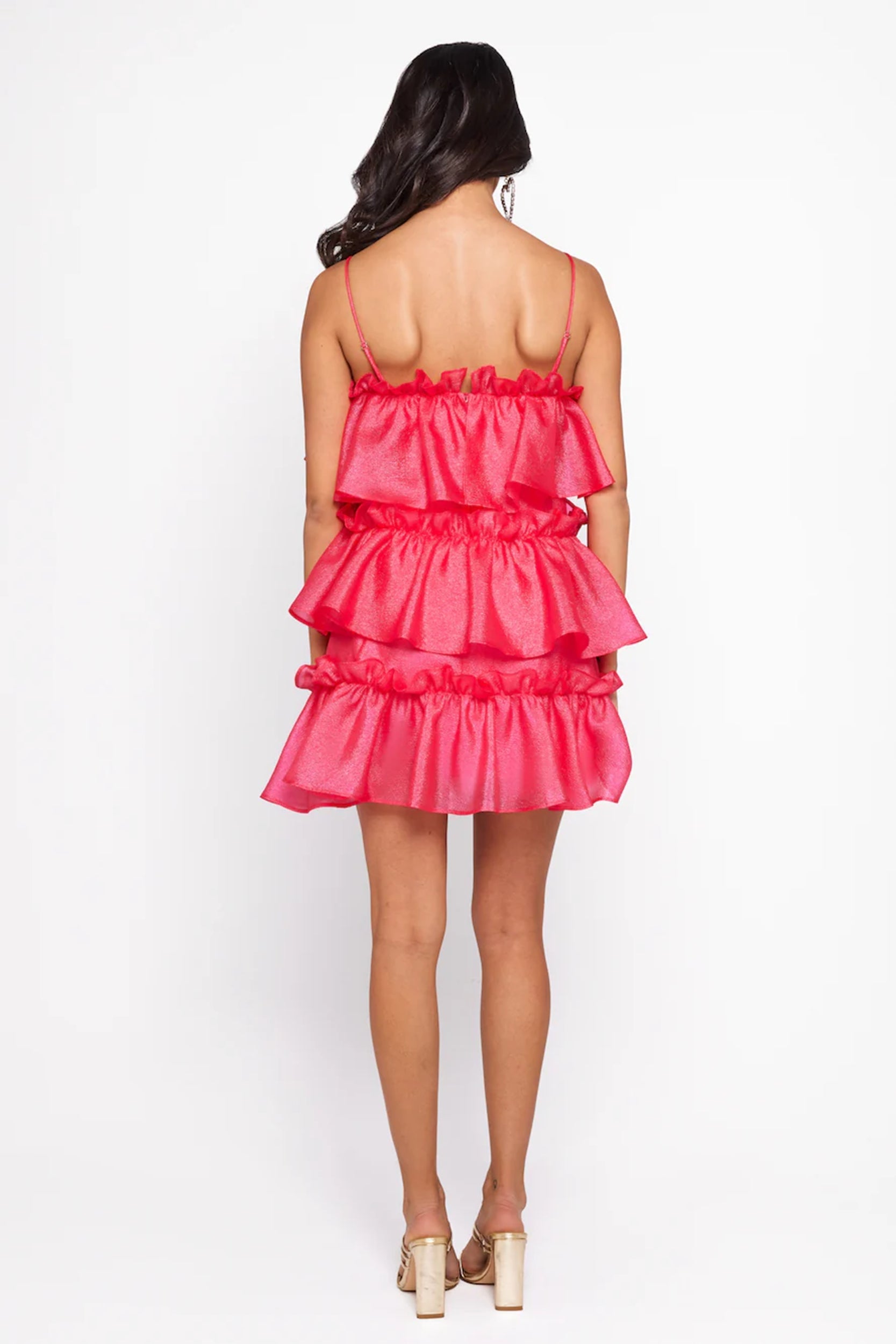 Champagne Towers Mini Dress Hot Pink