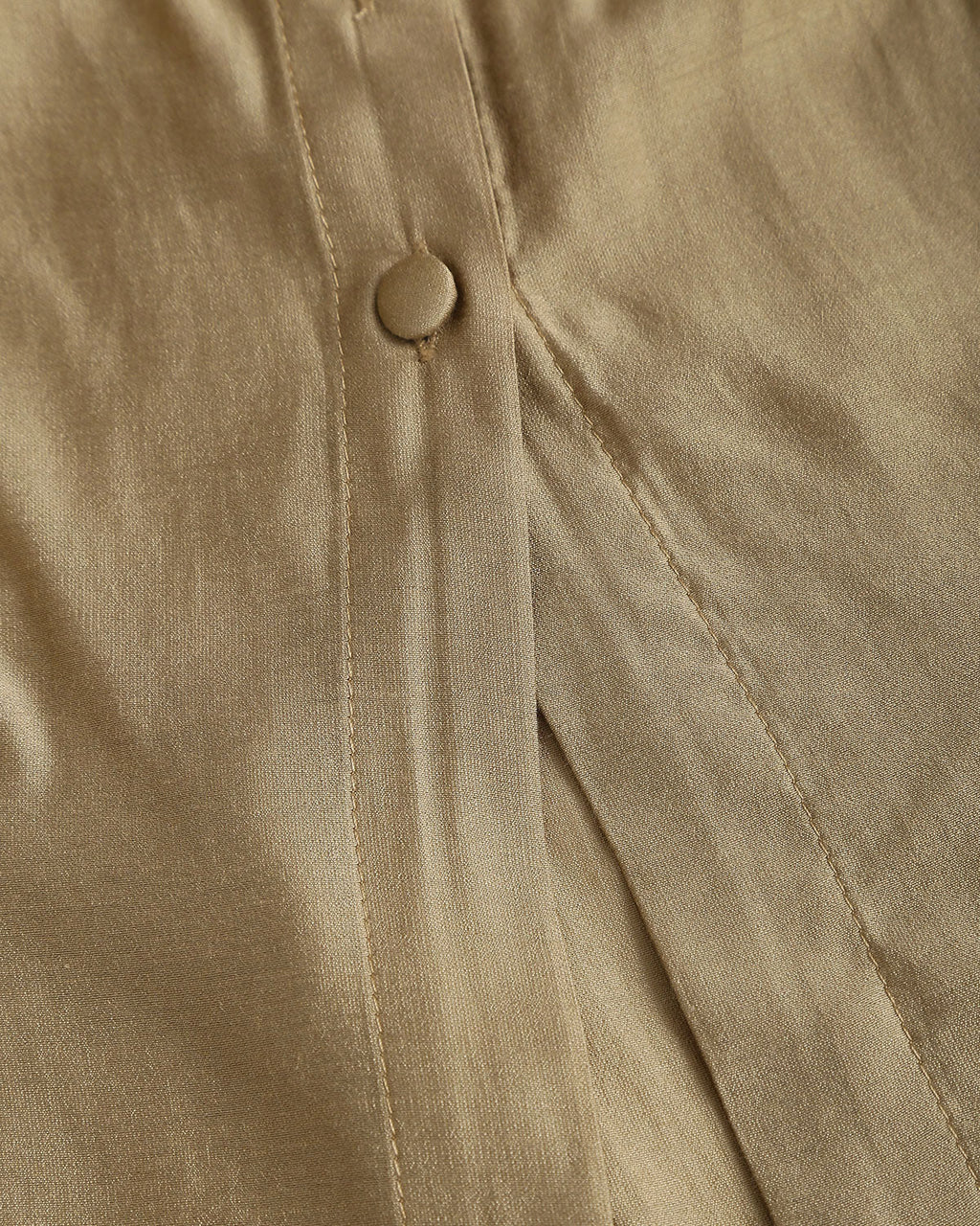 Khaki V Neck Bell Sleeve Shirt