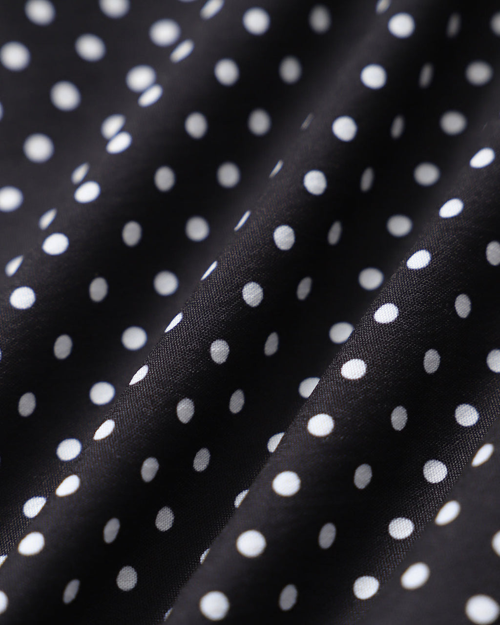 Black Polka Dot Lace Trim Blouse