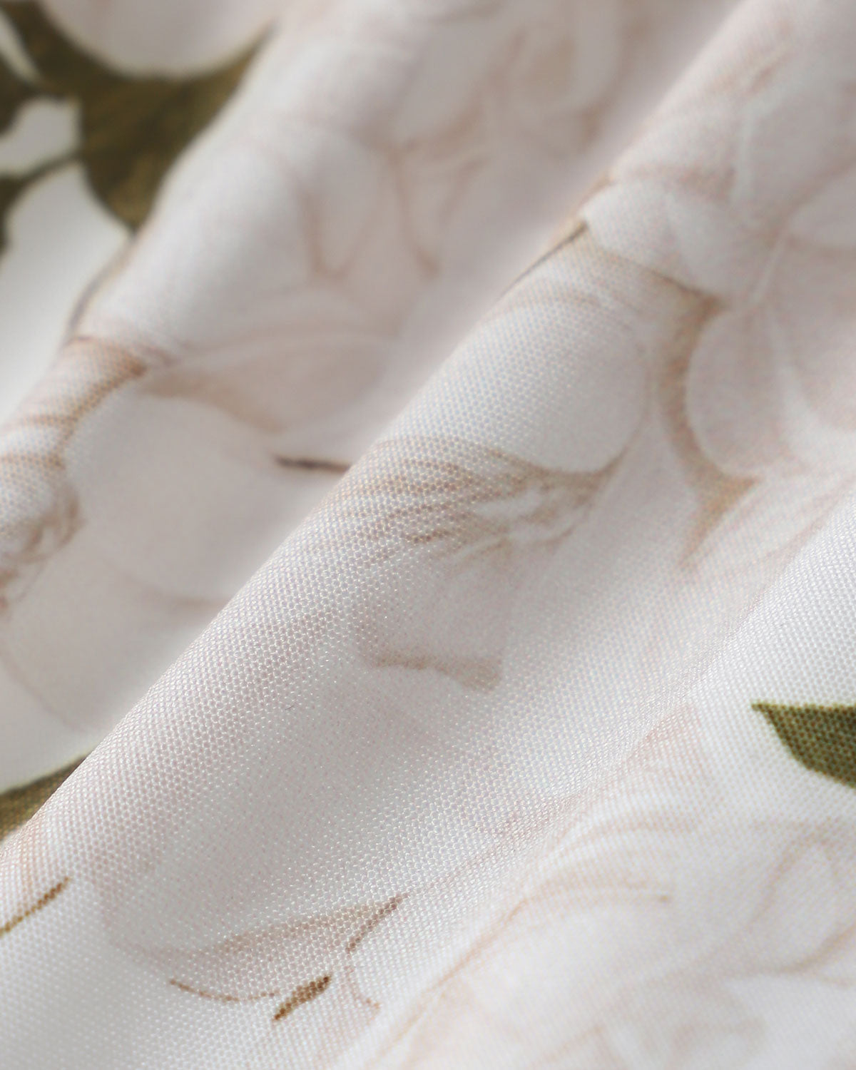 White Floral Shirred Square Neck Cami Top